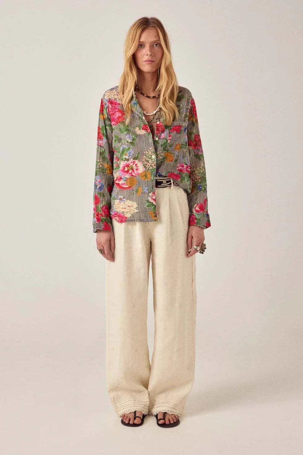 Maison Hotel Linen Solstice Pant in Ivory