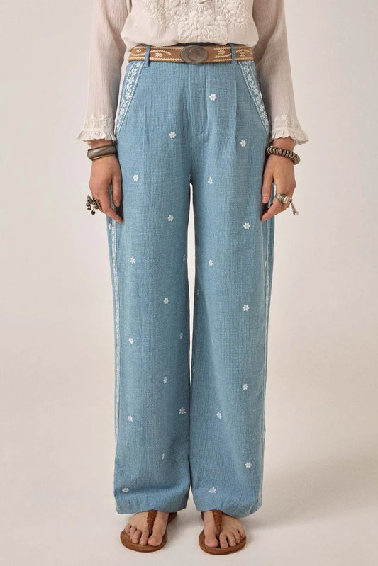 Maison Hotel Karma Pant in Nomad Blue