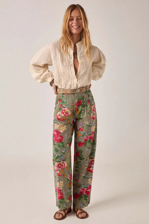 Maison Hotel Linen Solstice Virginia Blouse in Ivory