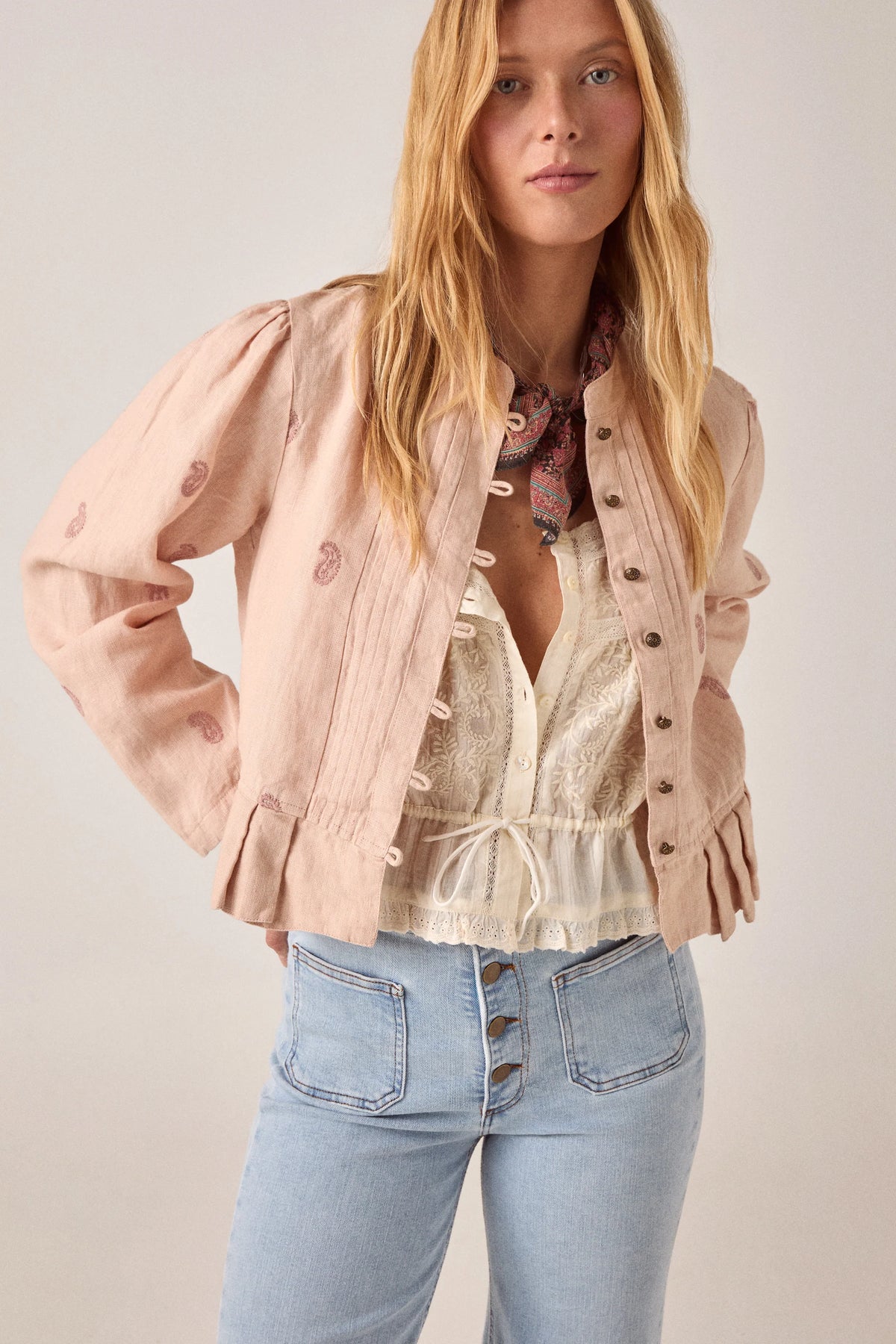 Maison Hotel Edgard Jacket in Antique Blush