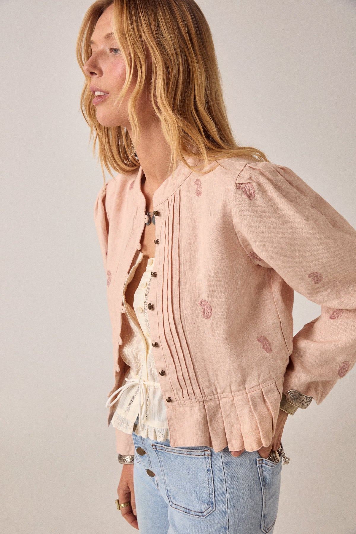Maison Hotel Edgard Jacket in Antique Blush