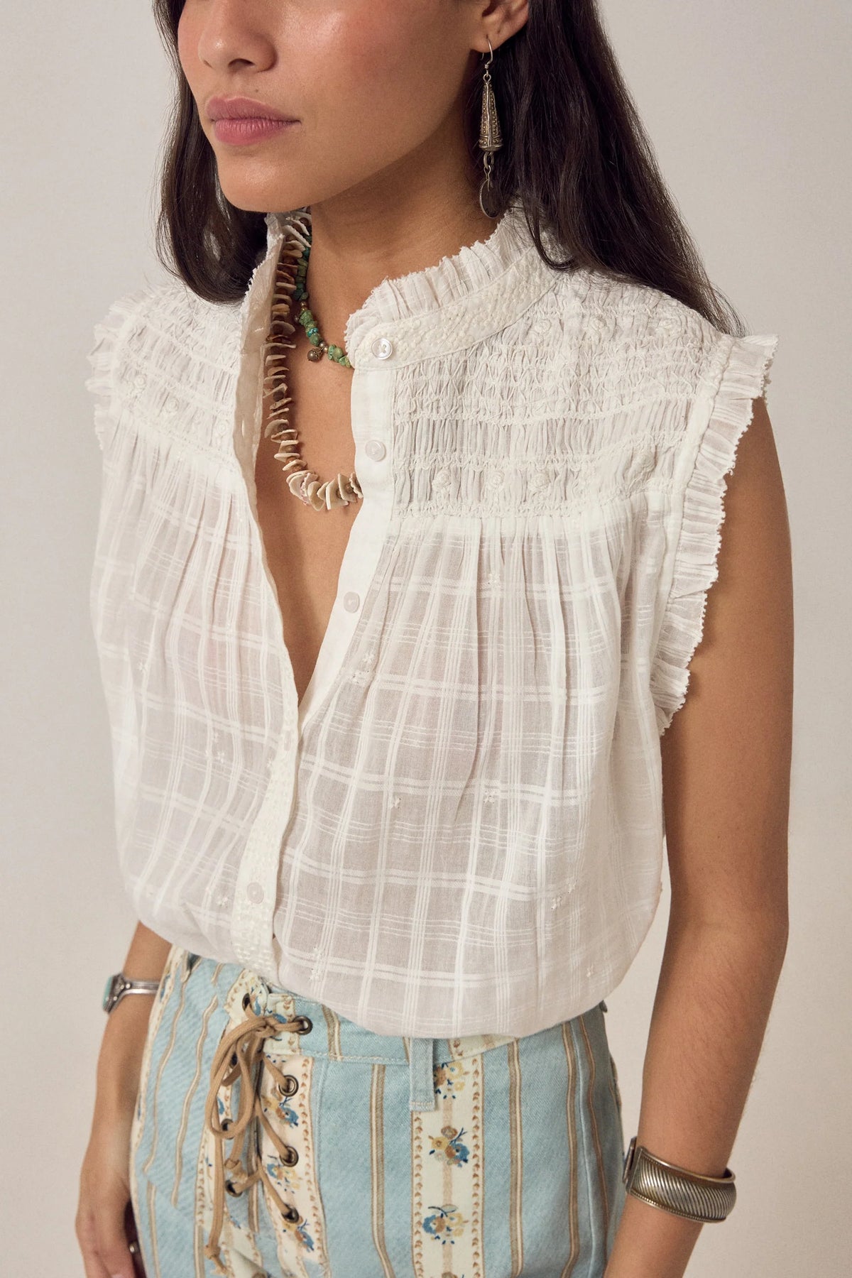 Maison Hotel Elvis Blouse in Nuage