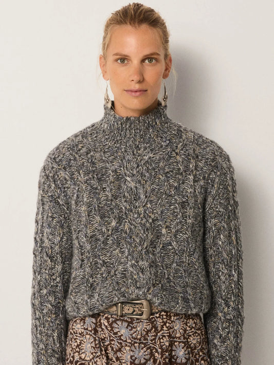 MAISON HOTEL Bobby Sweater in Silver Grey