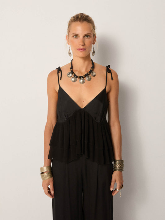 Maison Hotel Claire De Lune Nadine Blouse in Noir