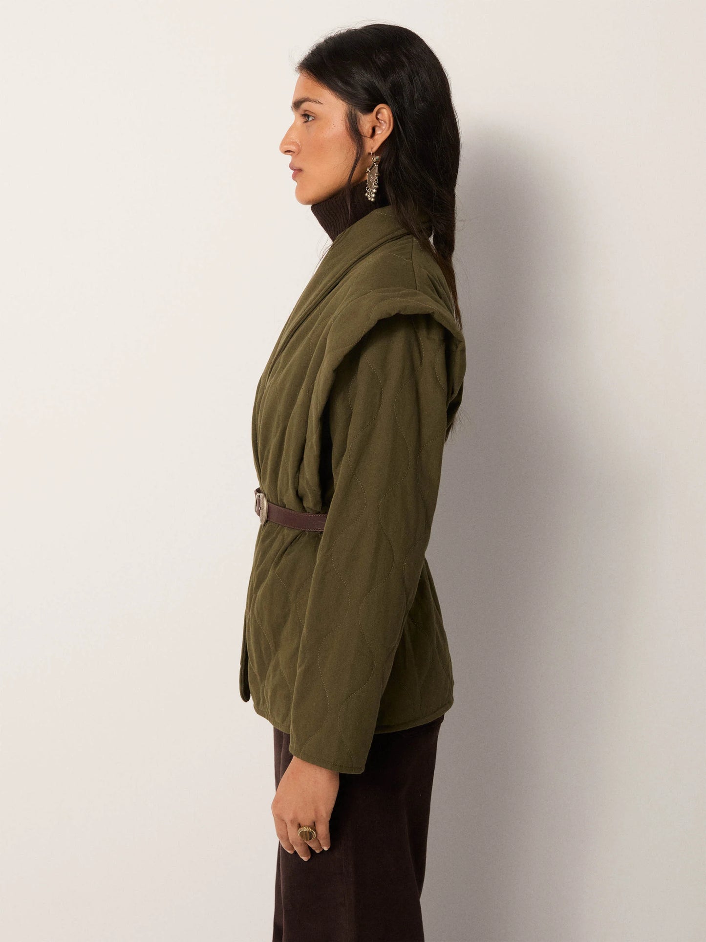 Maison Hotel Lucille Jacket in Olive Bloom