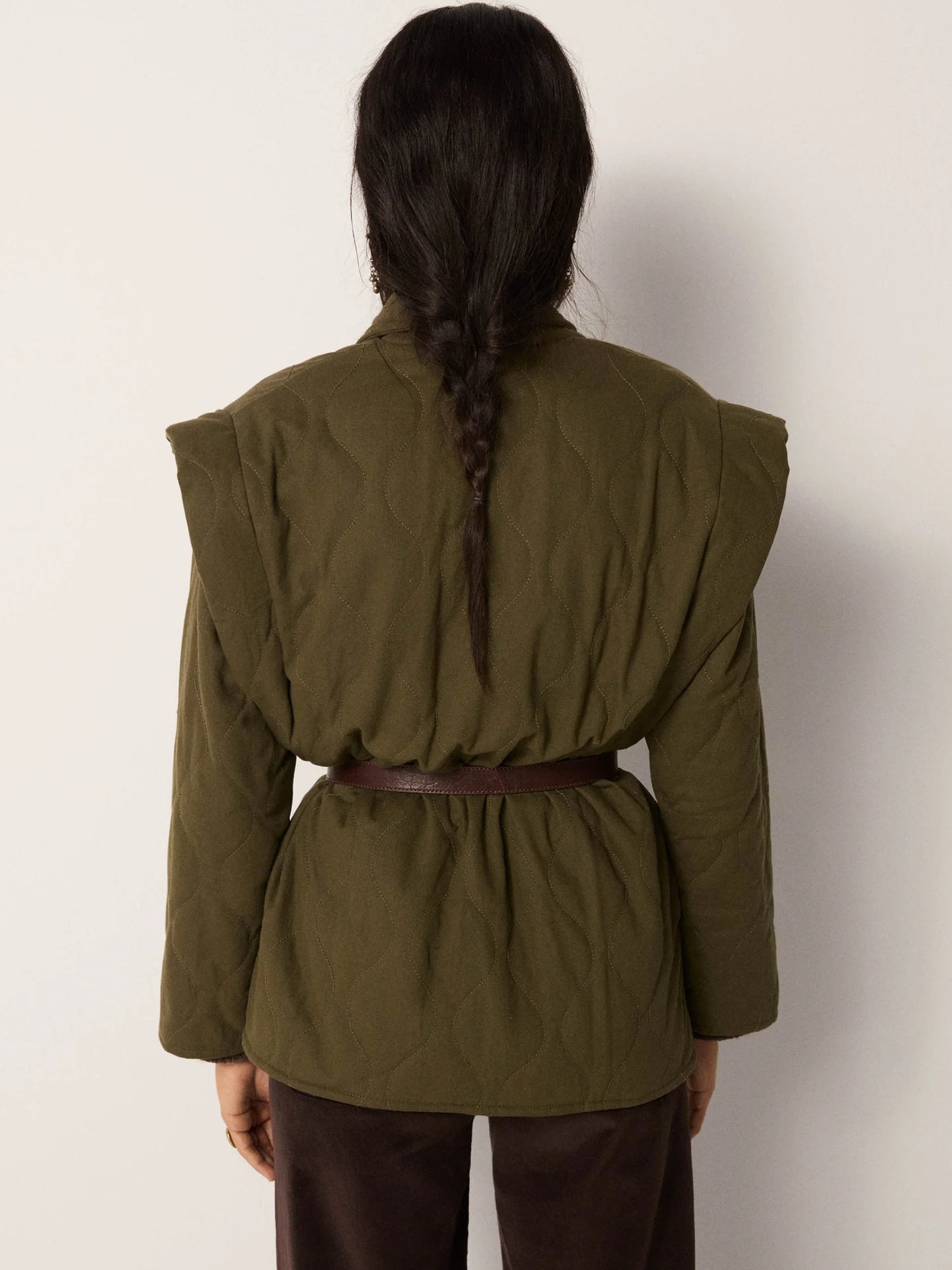 Maison Hotel Lucille Jacket in Olive Bloom