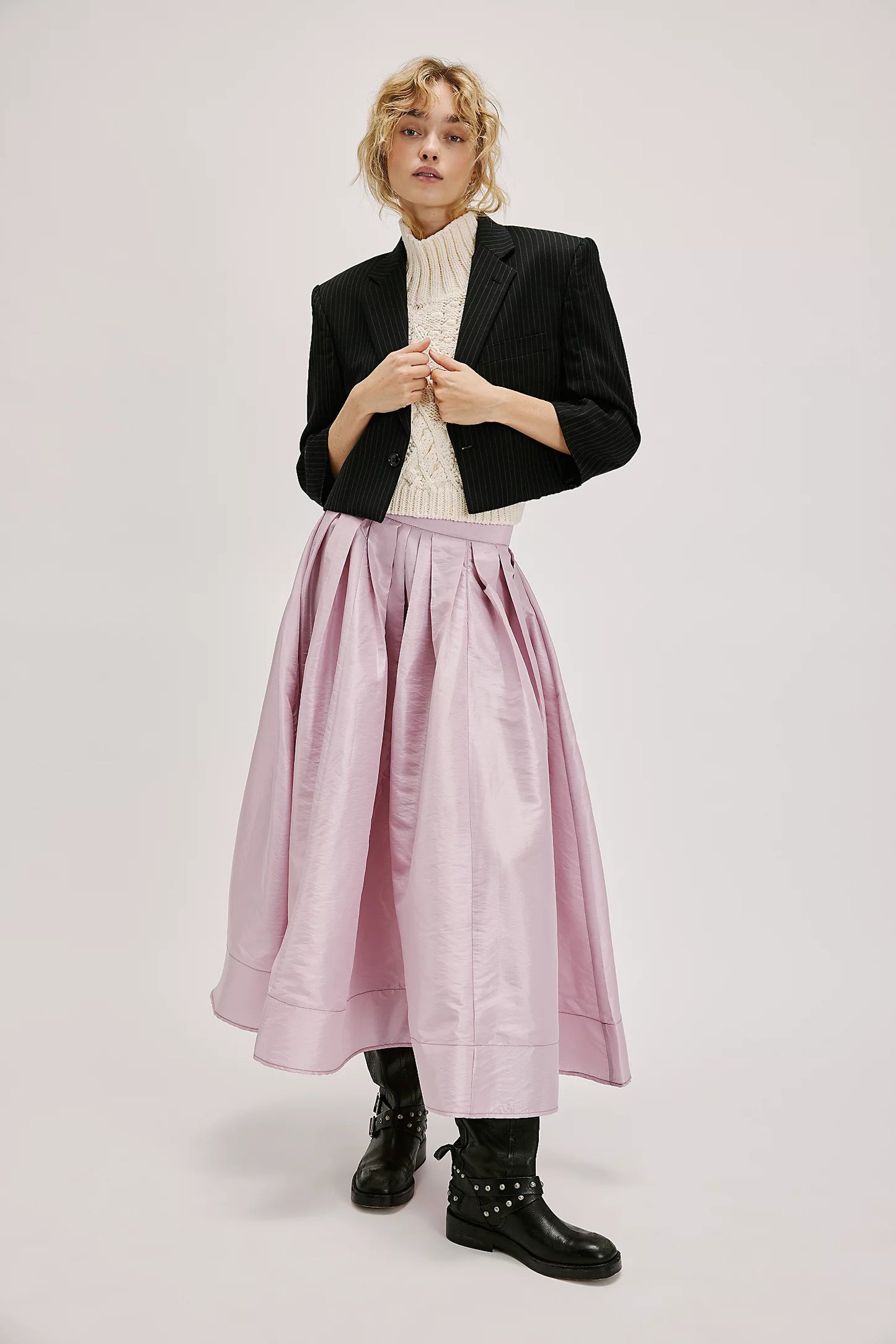 Free People Emilia Full Skirt Plum Blossom