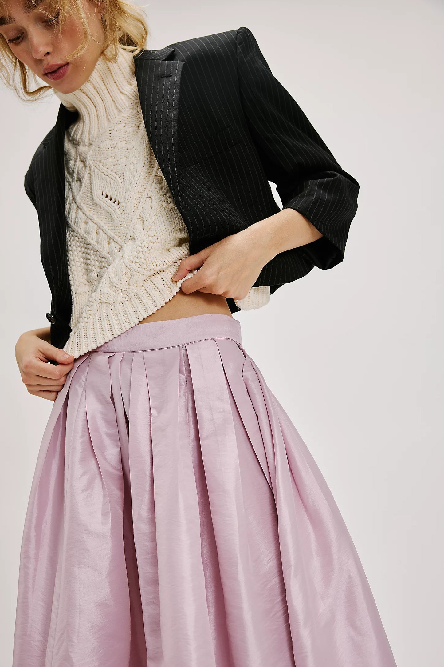 Free People Emilia Full Skirt Plum Blossom