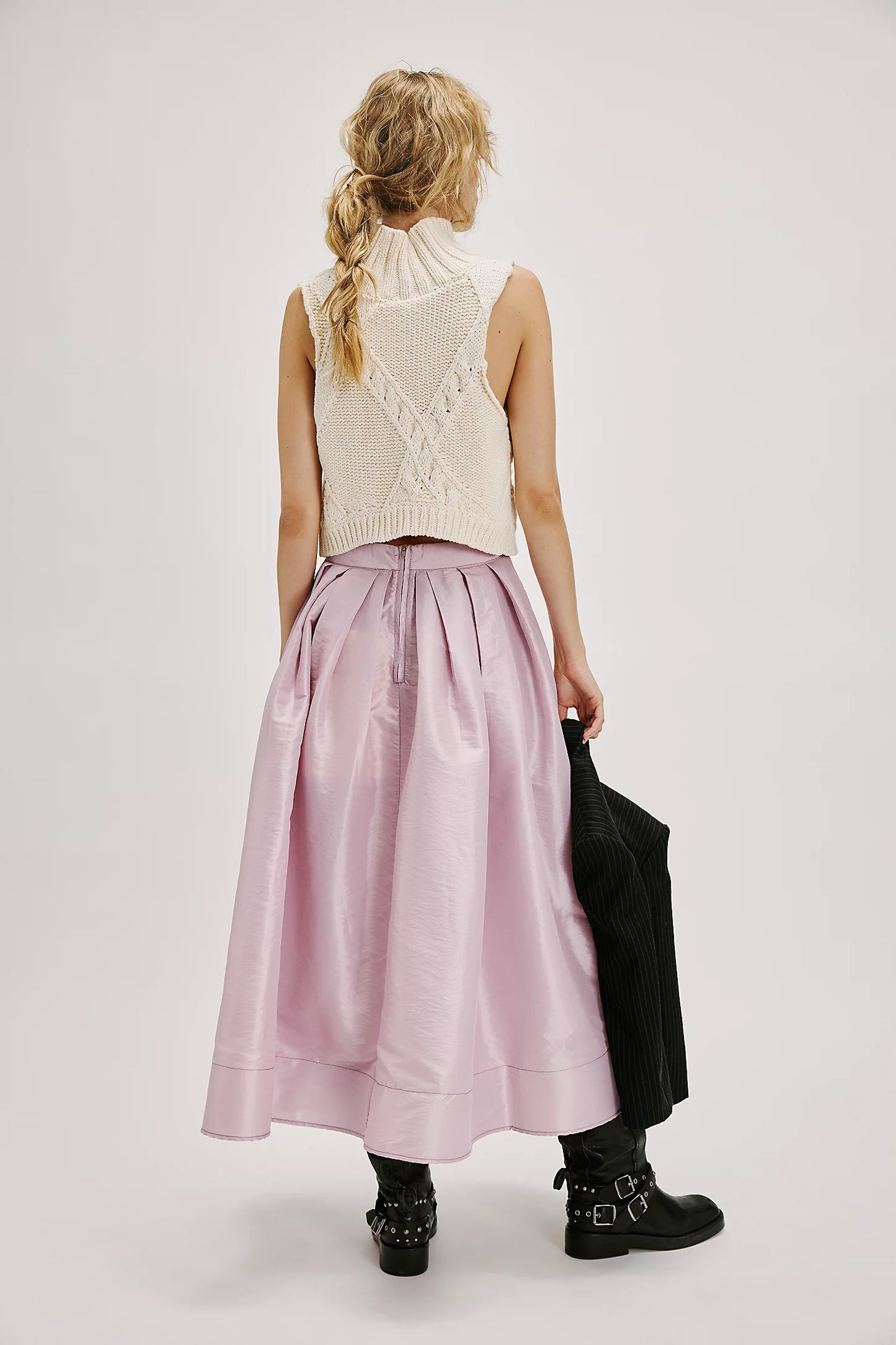 Free People Emilia Full Skirt Plum Blossom