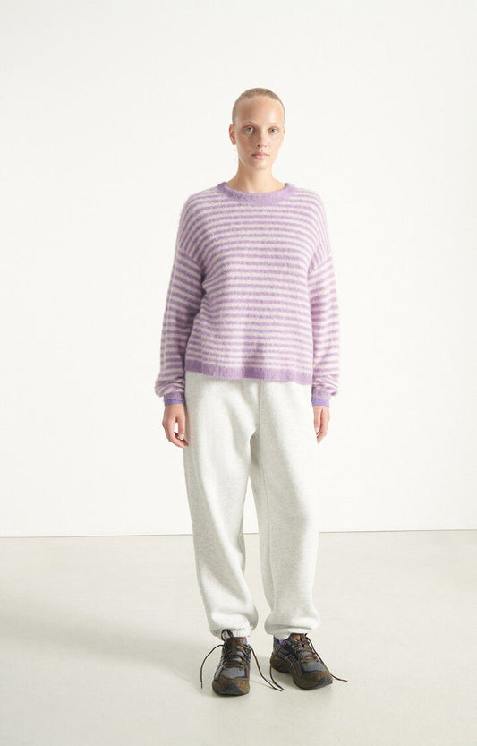 American Vintage Stripe Top in Violet