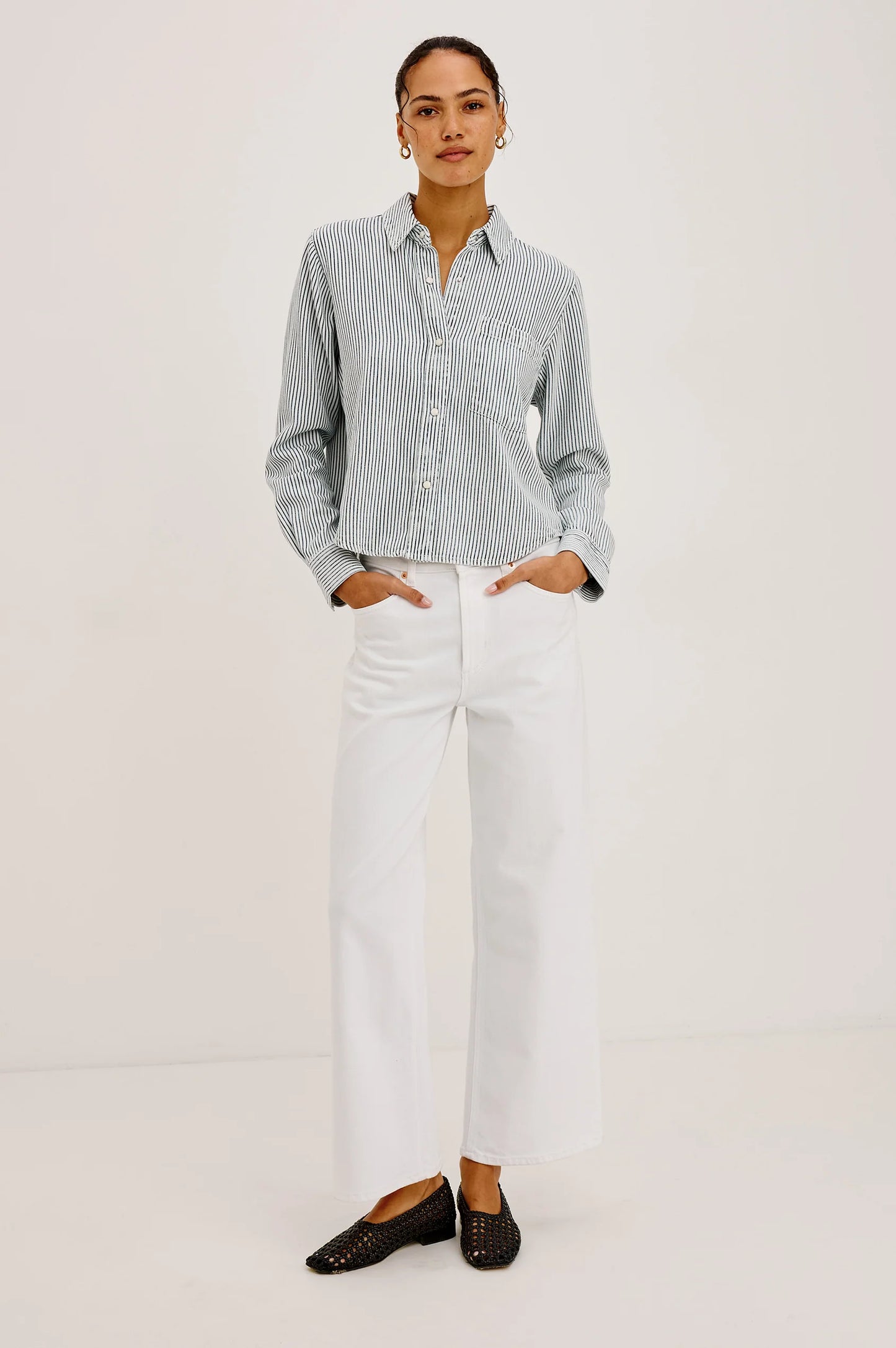 Rails Noa Shirt in Railroad Stripe