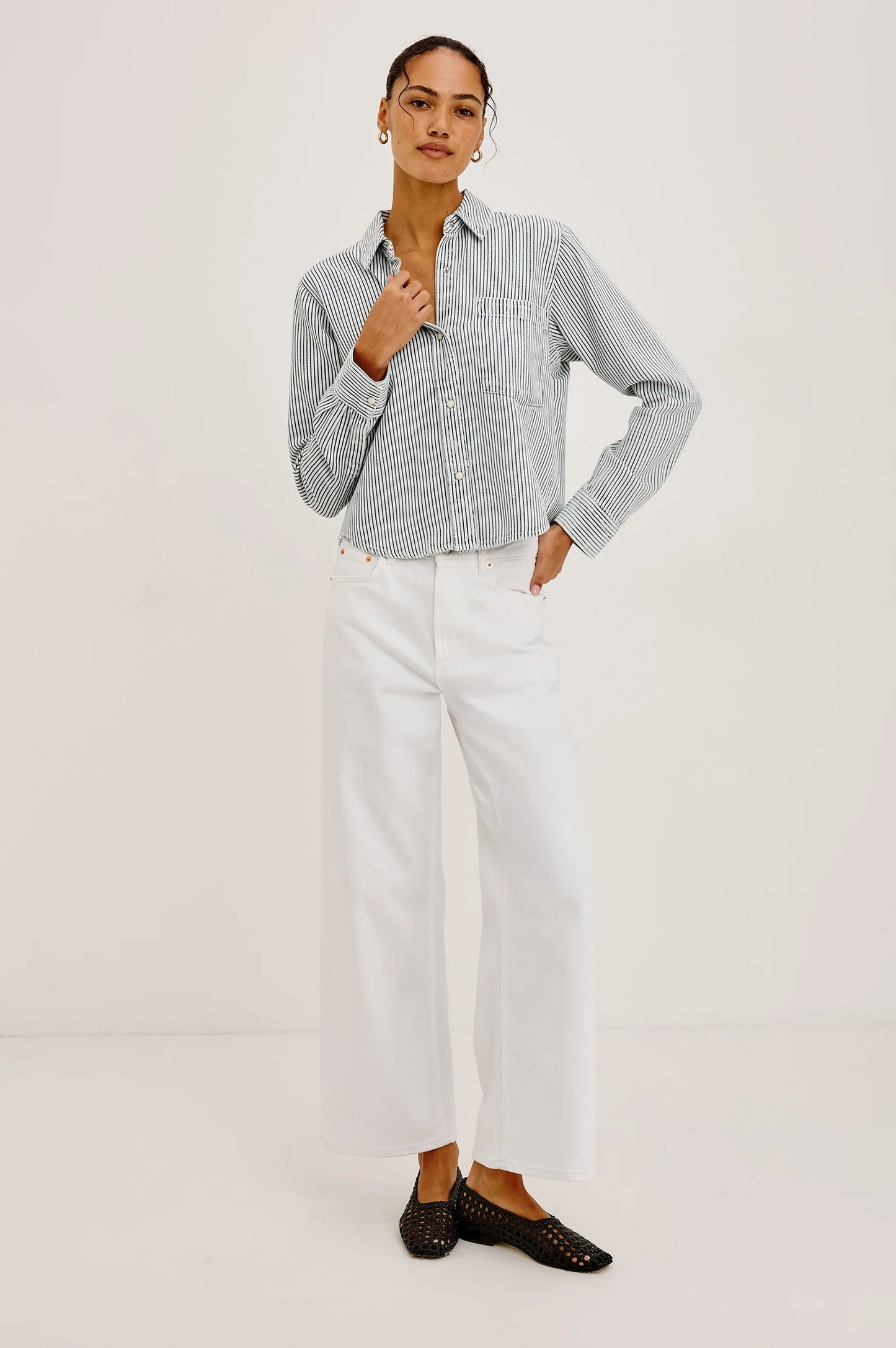 Rails Noa Shirt in Railroad Stripe