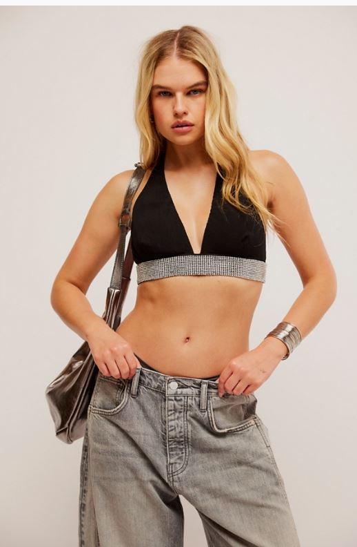 Free People Of The Moment Halter Black