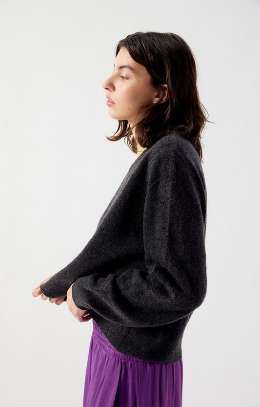 American Vintage Pullover in Charcoal Melange