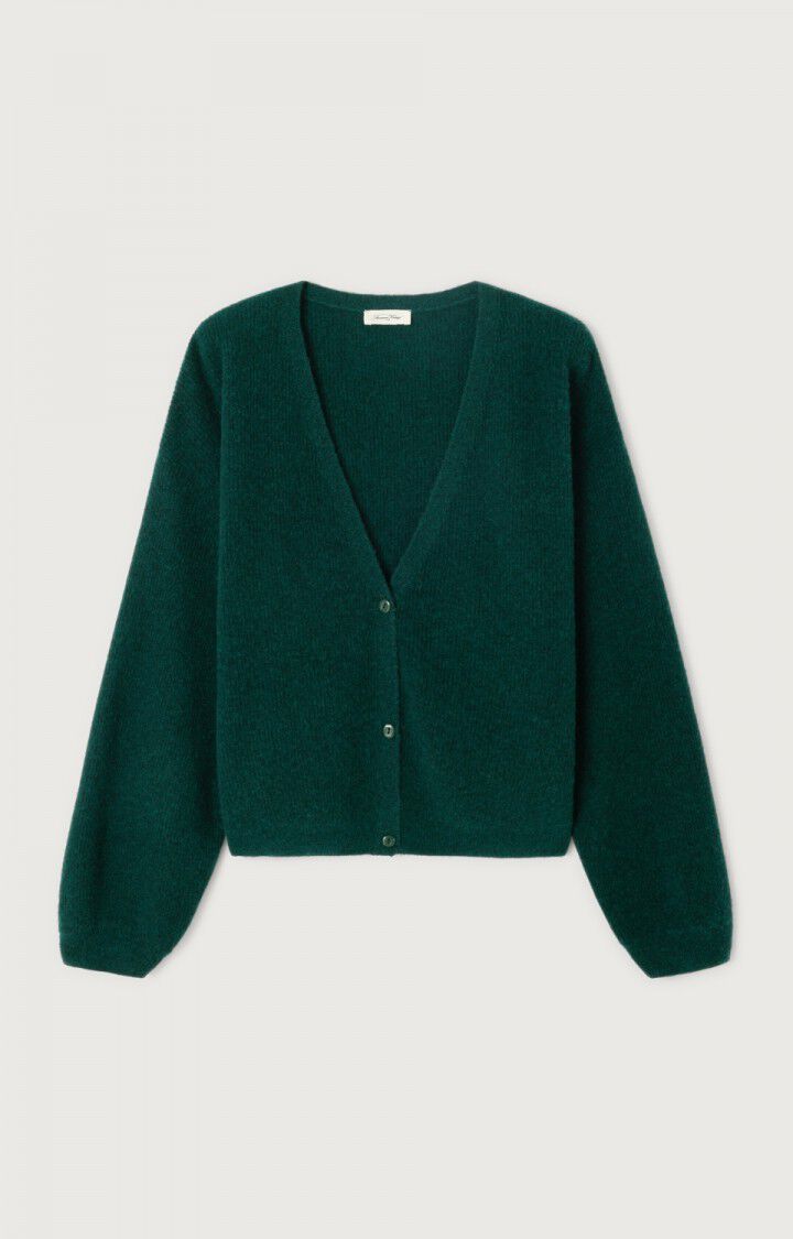 American Vintage Cardigan in Cypress Black Melange