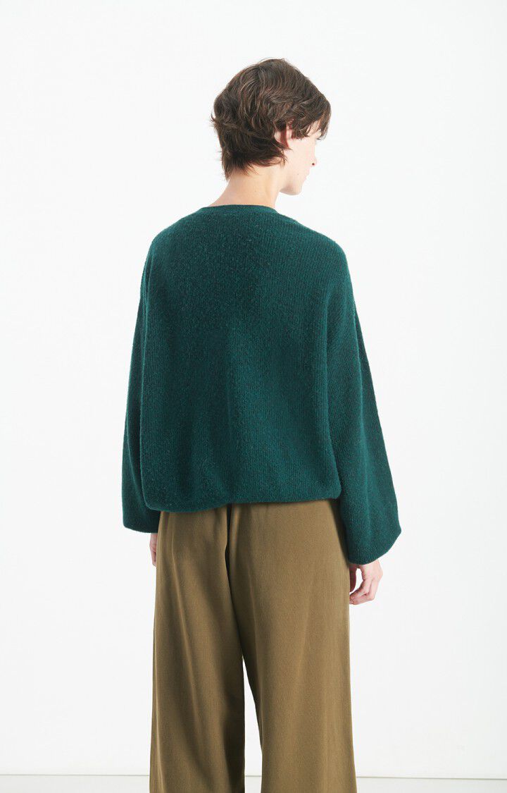 American Vintage Cardigan in Cypress Black Melange