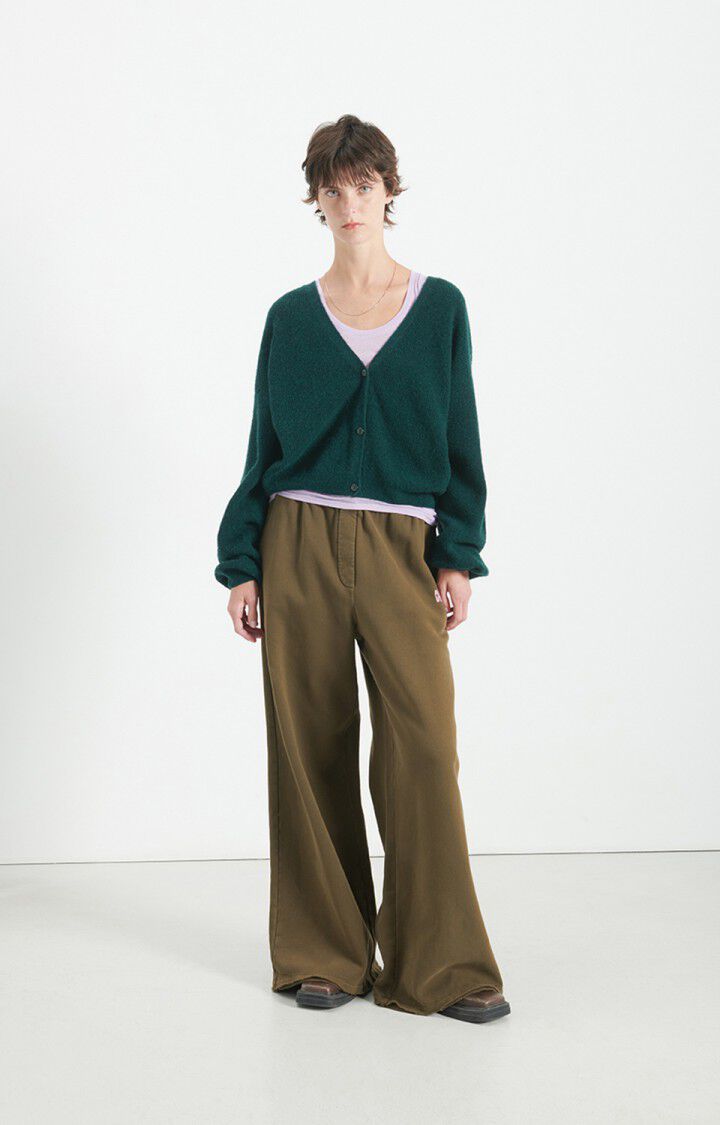 American Vintage Cardigan in Cypress Black Melange
