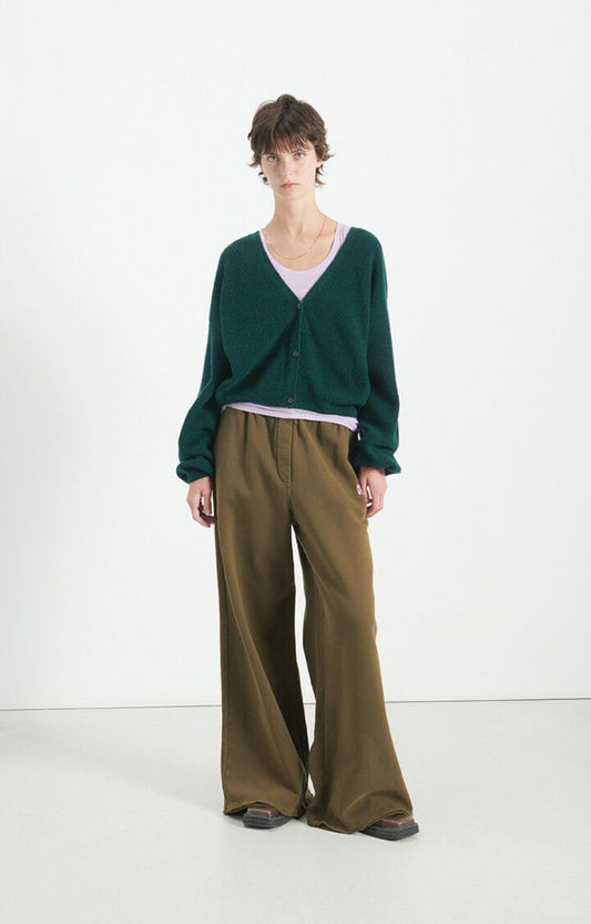 American Vintage Cardigan in Cypress Black Melange