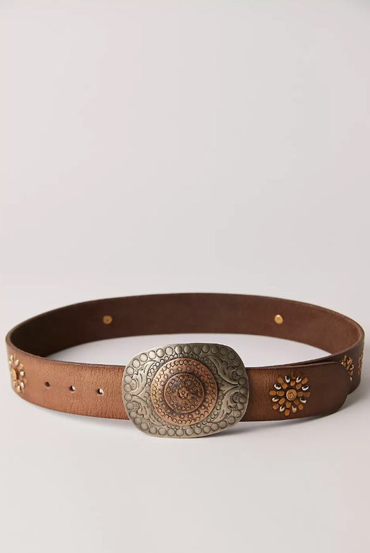 Free People Roman Holiday Belt in Bronzed Age