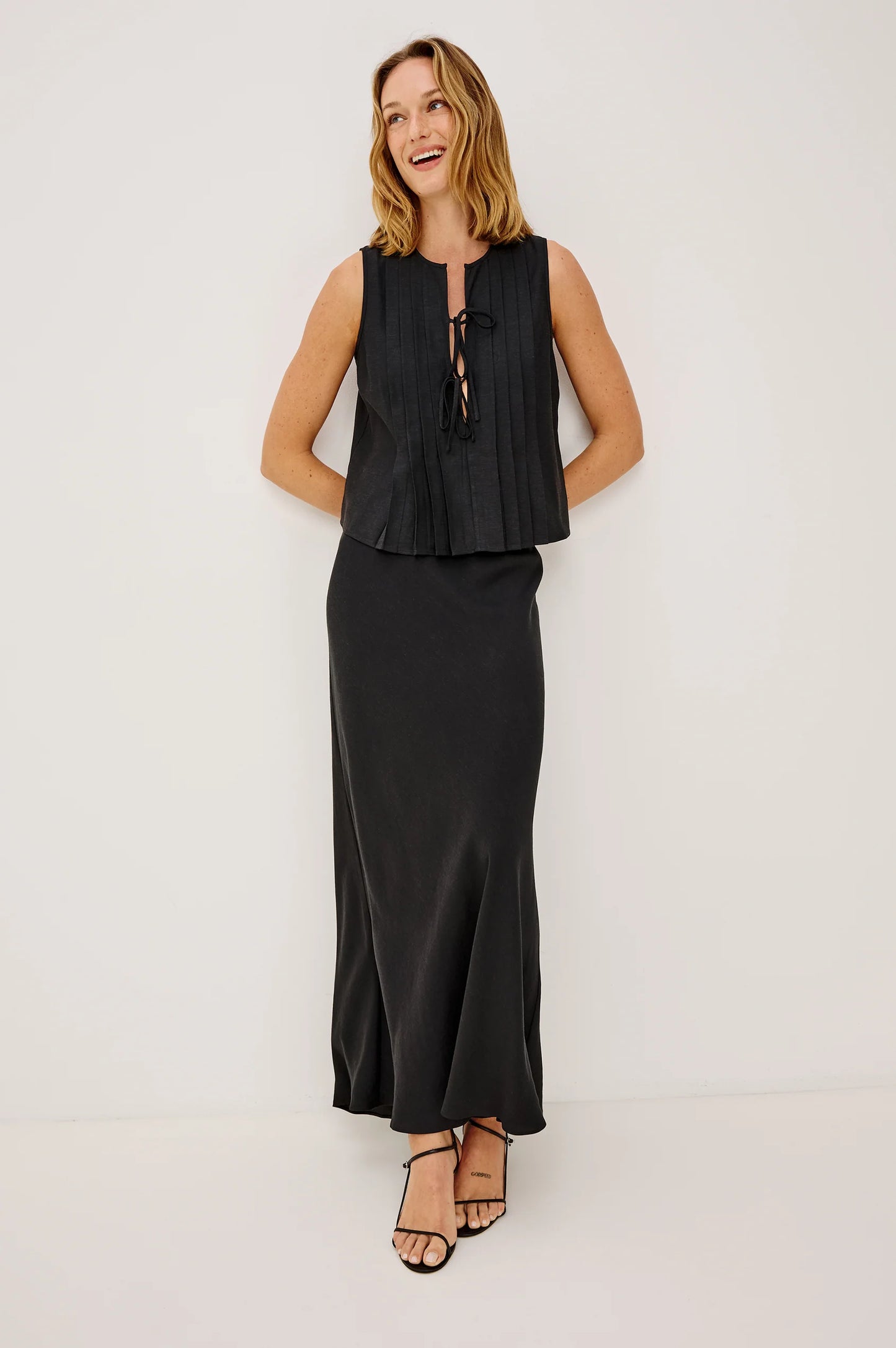 Rails Romina Skirt in Black Linen