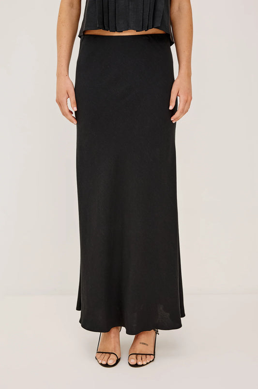 Rails Romina Skirt in Black Linen