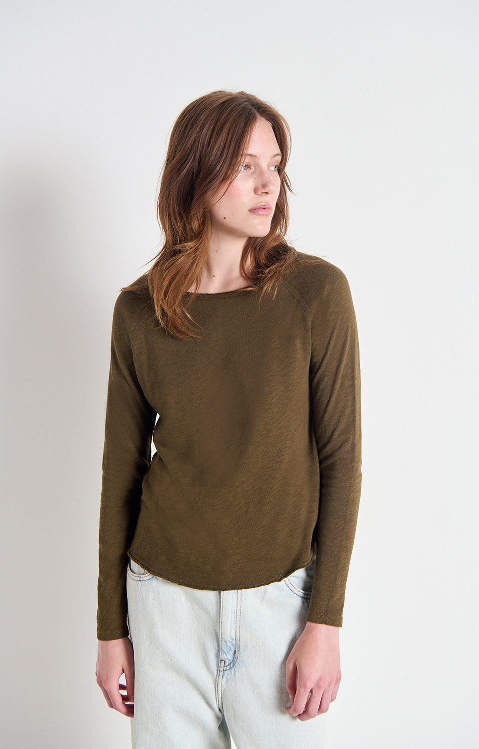 American Vintage L/S T-Shirt in Vintage Wood