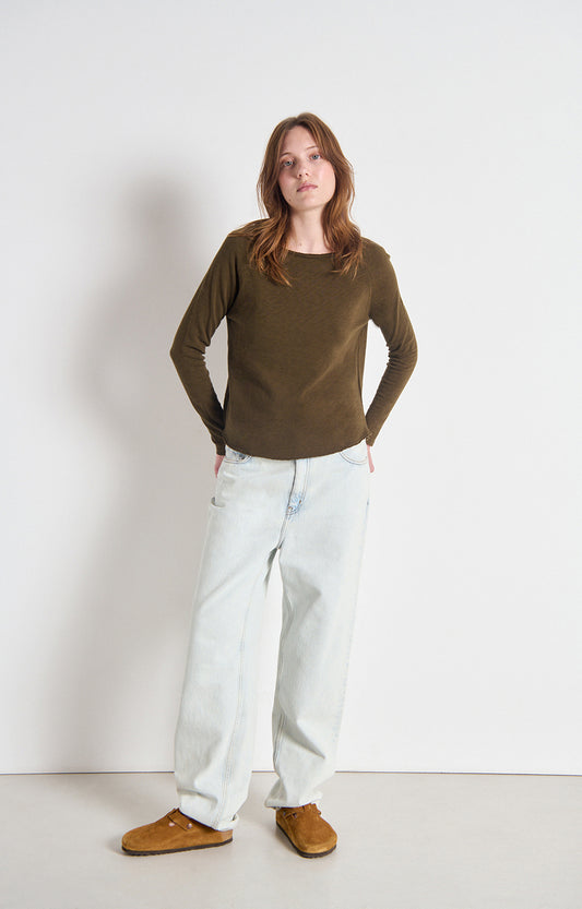 American Vintage L/S T-Shirt in Vintage Wood