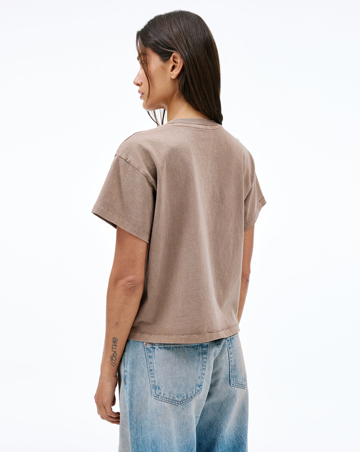 SLVRLAKE Square Tee in Indio Sands