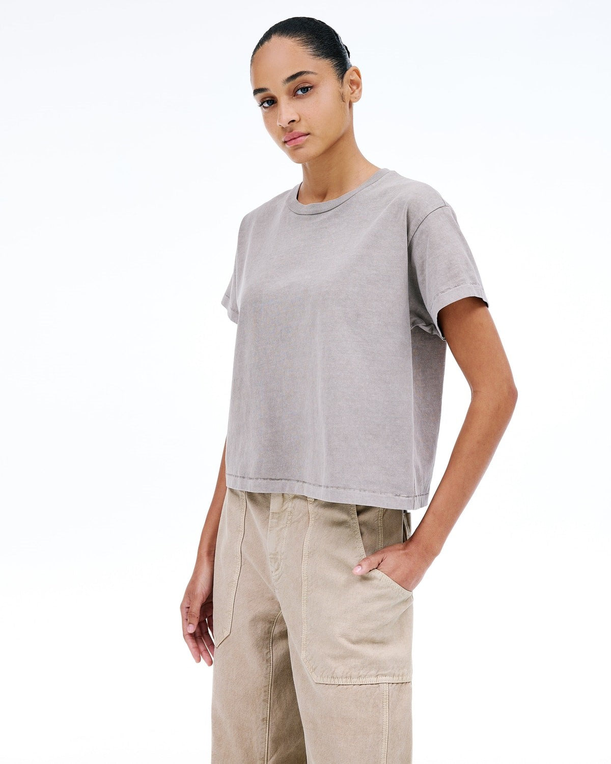 SLVRLAKE Square Tee Desert Taupe