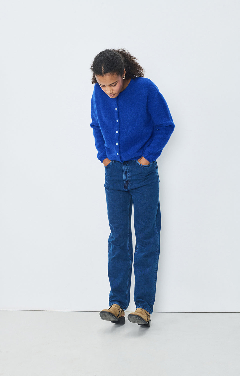 American Vintage Cardigan in Royal Blue