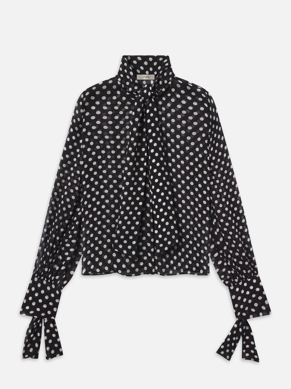 Frame  Nouvelle Polka Dot Blouse in Black Multi