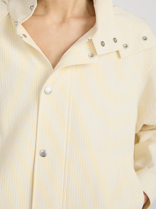Frame Seersucker Track Jacket in Lemon Multi