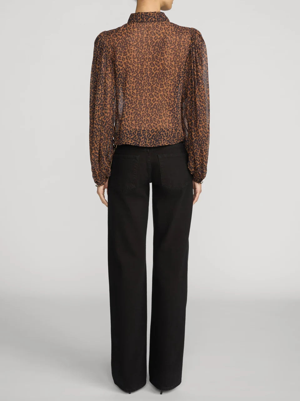 Frame Silk Prairie Shirt in Light Leopard