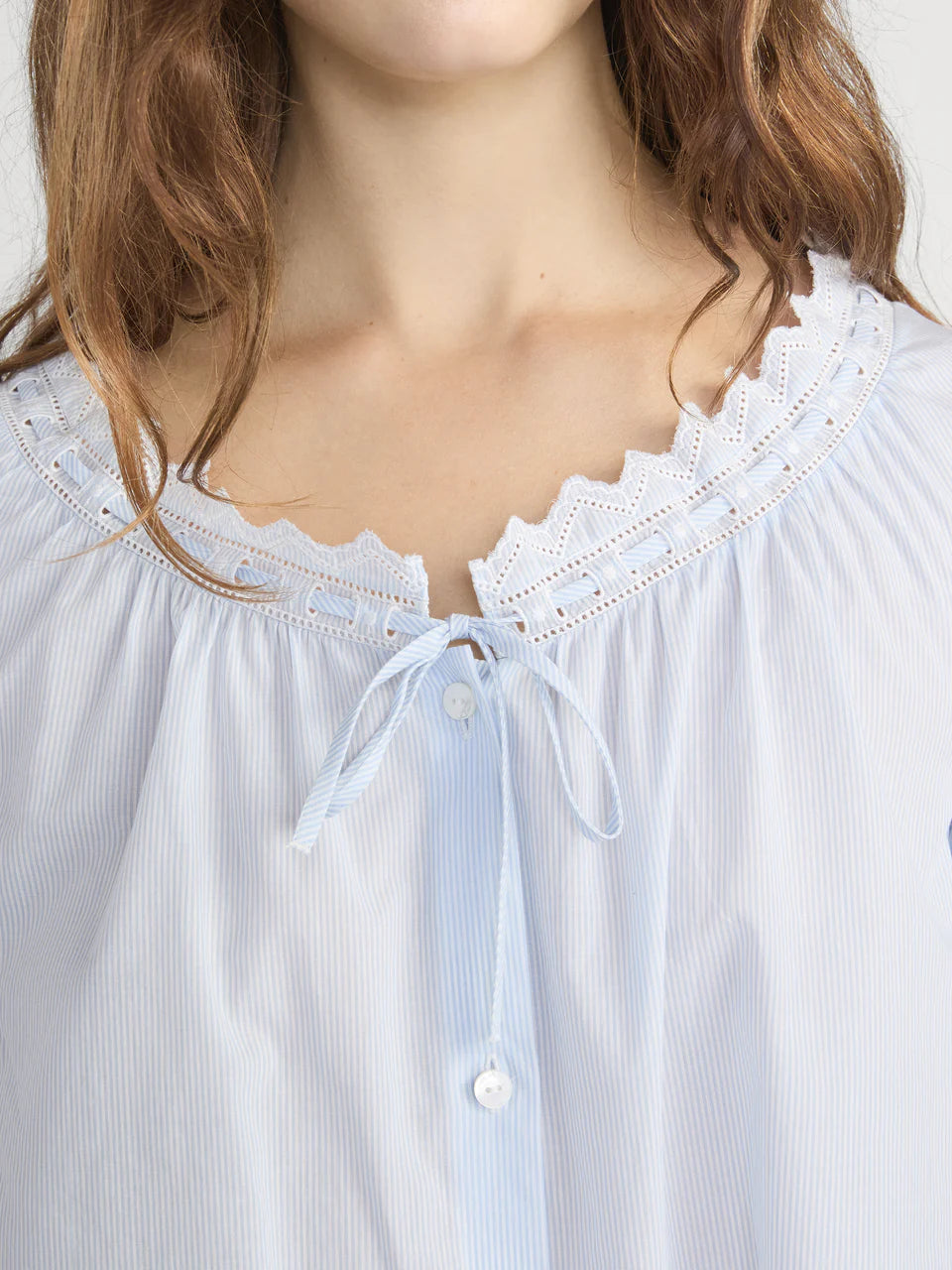 Frame The Serene Top in Powder Blue Multi