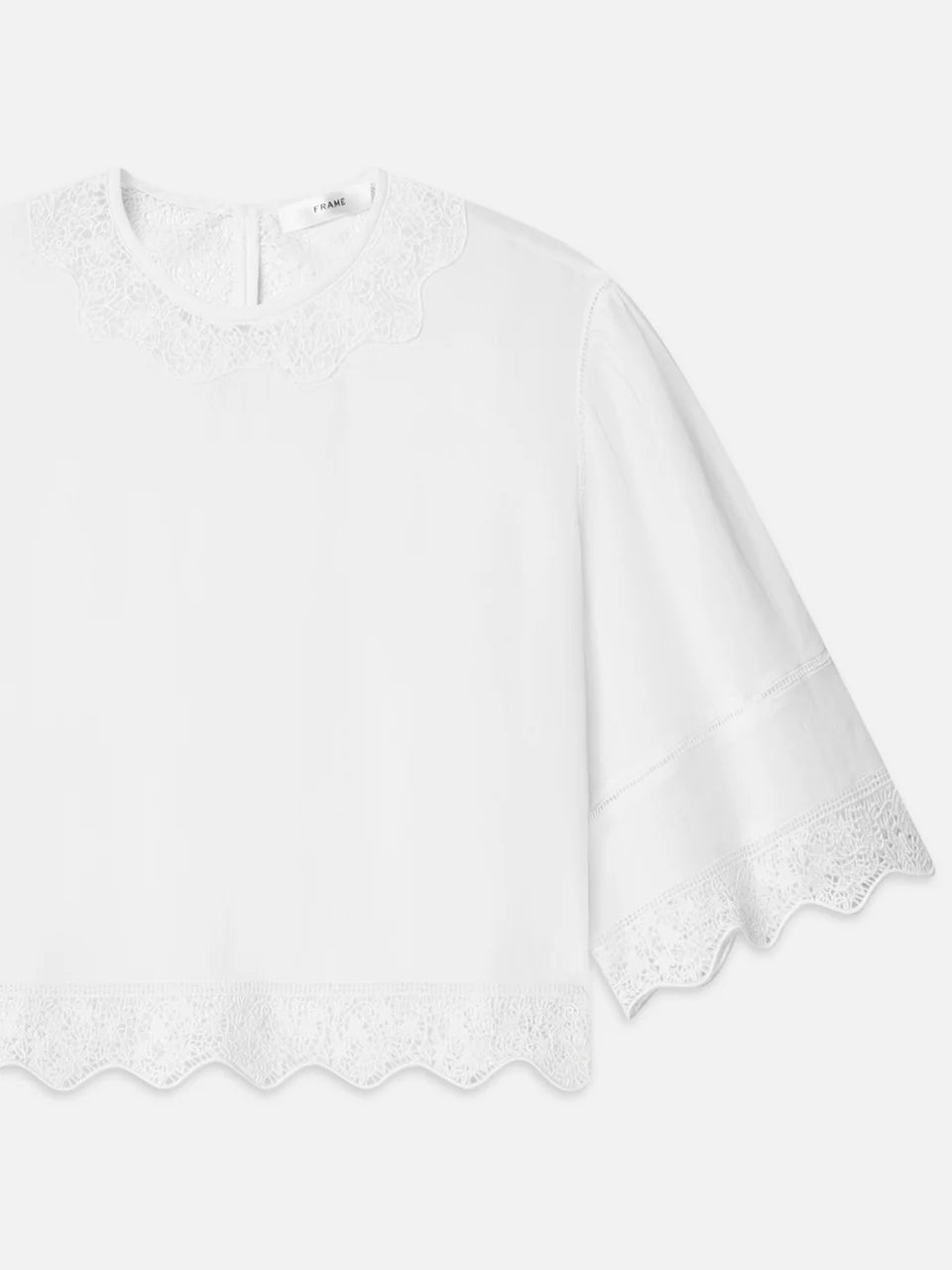 Frame The Embroidered Top in White