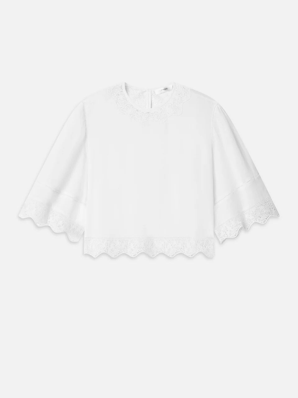 Frame The Embroidered Top in White