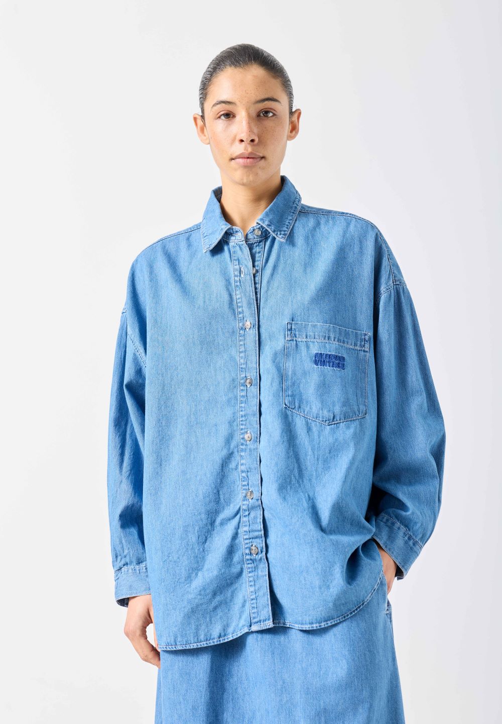American Vintage Shirts in Medium Blue