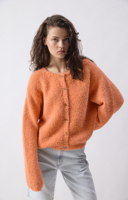 American Vintage Cardigan in Nude Melange