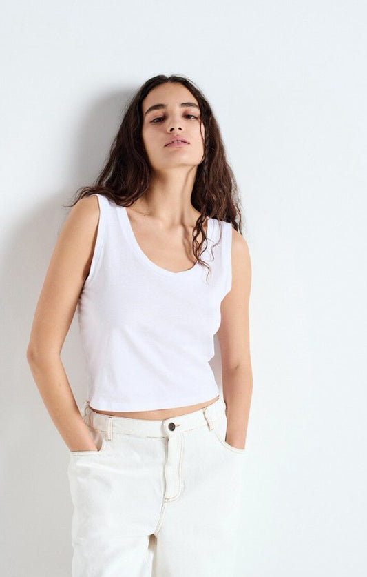 American Vintage Tank Top in White