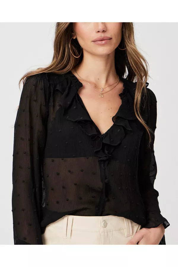 Paige Avina Blouse Black