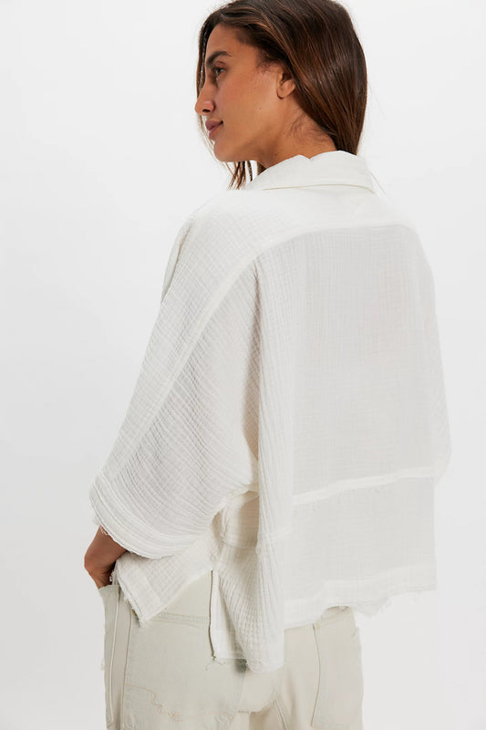 Free People Happy Days Top in Clean Ivory