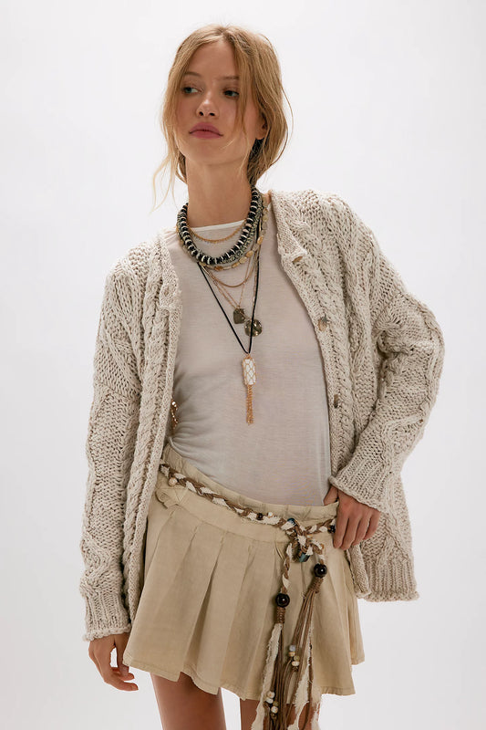 Free People Opal Cardigan in Tea