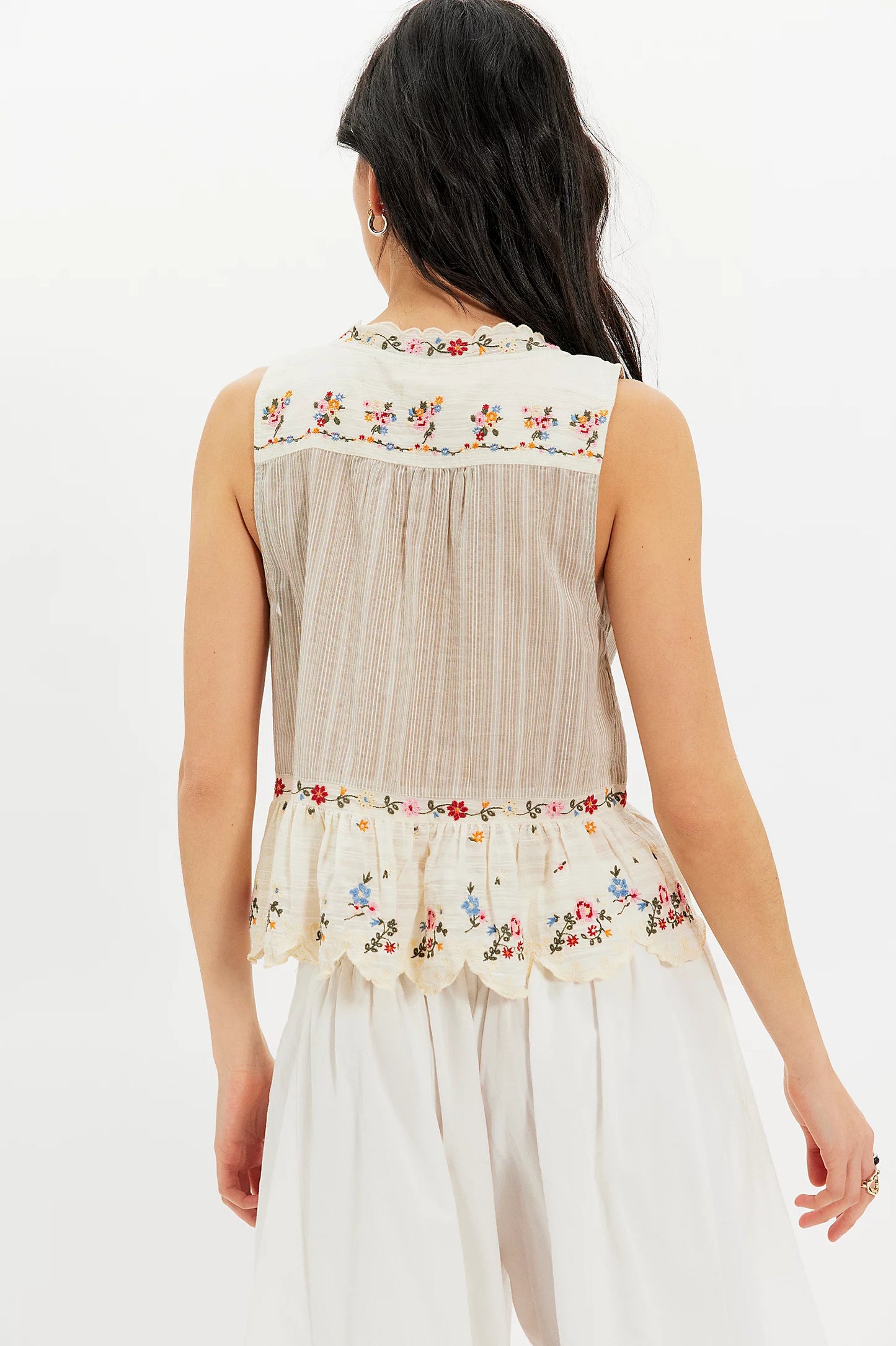Free People Ellis Blouse in Tea Combo
