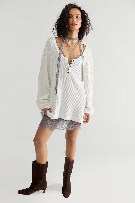 Free People Montreal Thermal in Clean Ivory