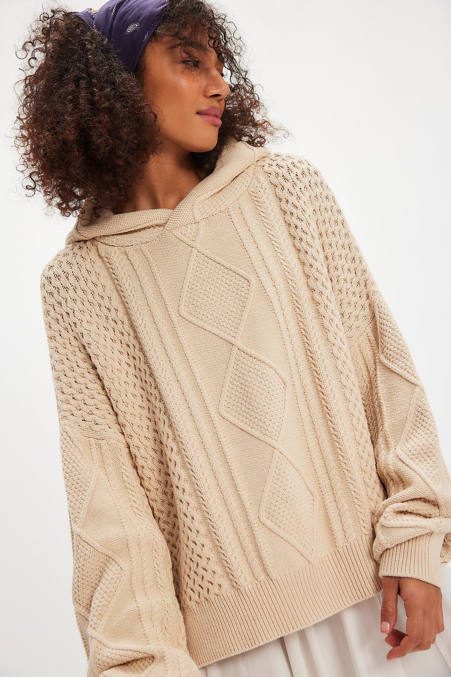 Free People Explorer Cable Hoodie
