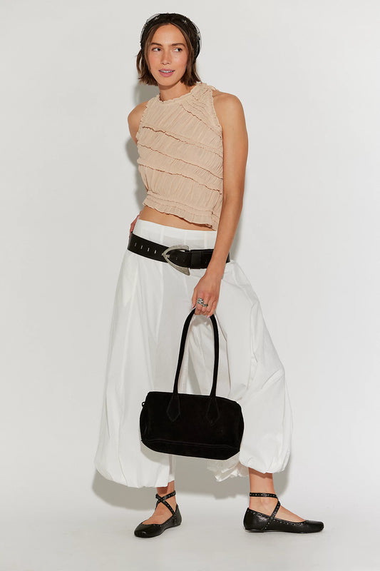 Free People Pink Sands Smocked Top in Pink Sand