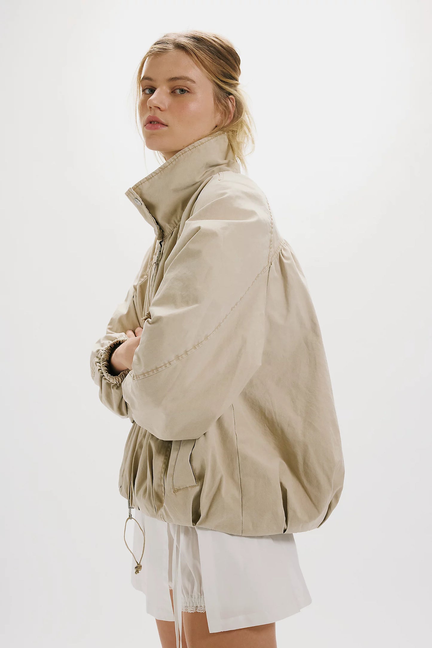 Free People Chelsea Jacket in Oatmeal