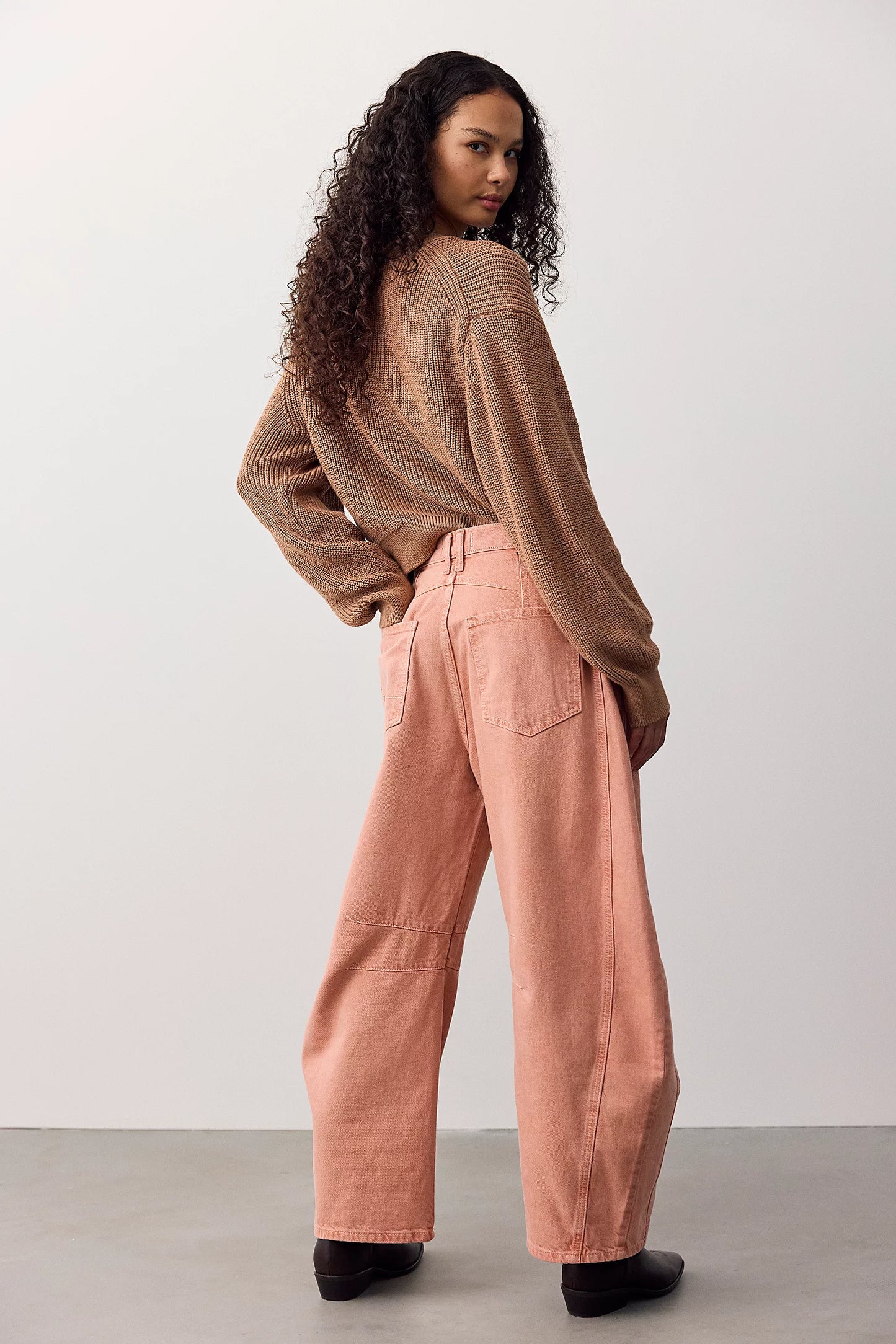Free People Good Luck Mid Rise Barrel in Desert Petal