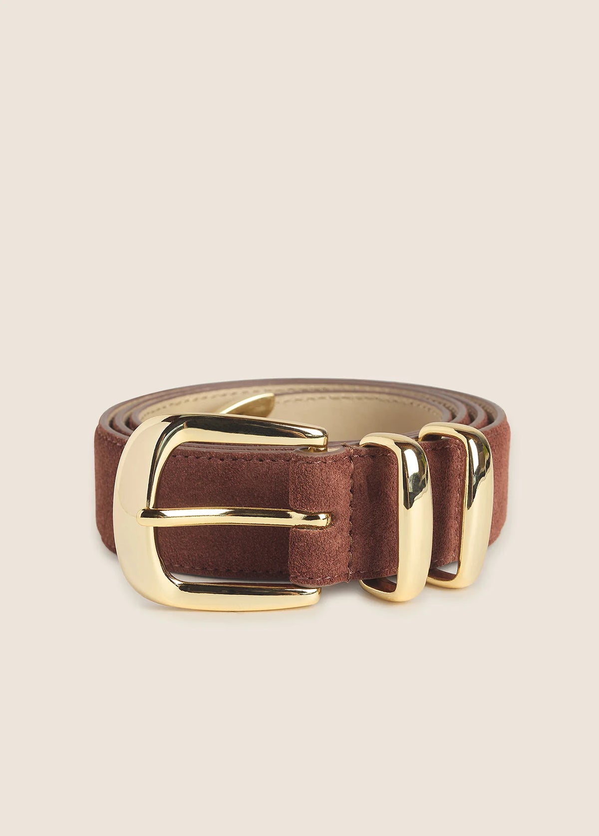 Favorite Daughter  Suede Jordan Belt in Tan/Gold