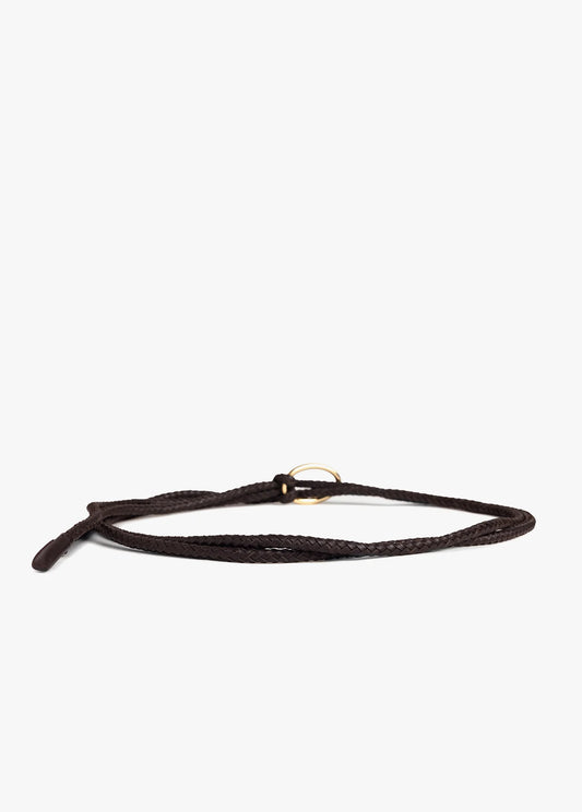 Favorite Daughter Woven Knot Belt in Brown/Polished